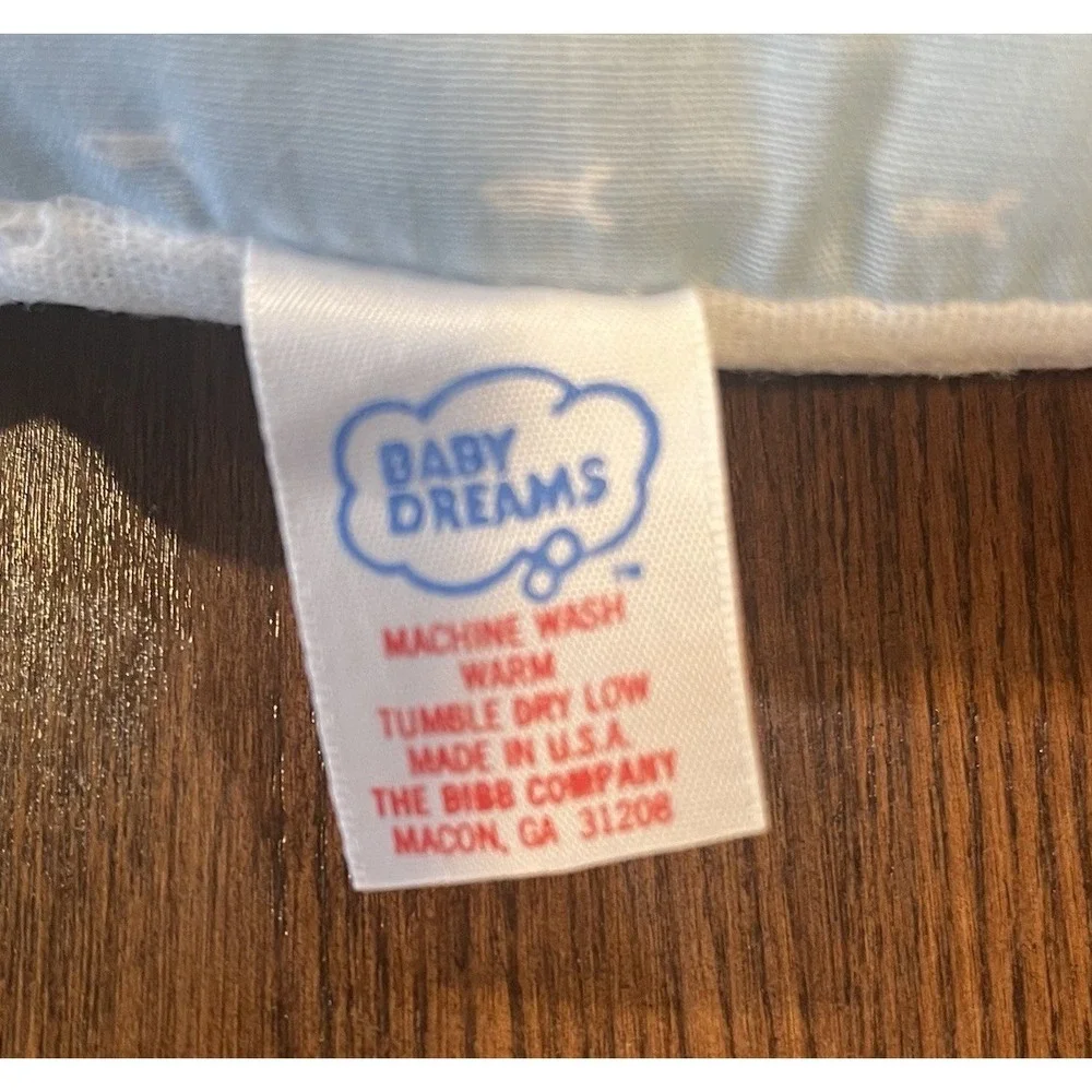 VTG Baby Dreams Bibb USA Crib Quilt Blanket Noah's Ark Animals Pastel Nursery